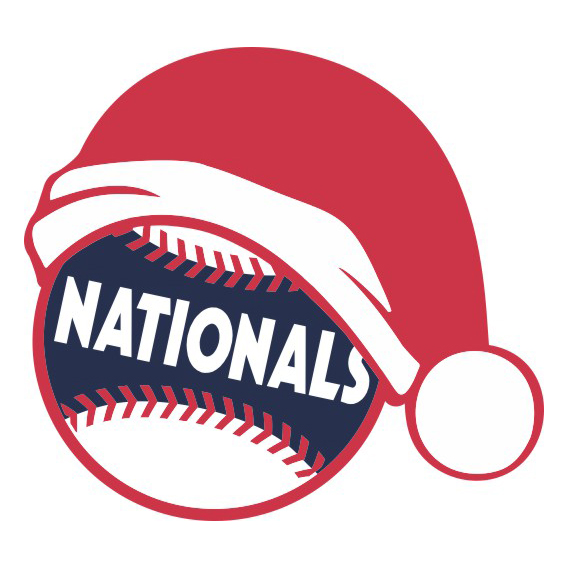 Washington Nationals Baseball Christmas hat logo iron on paper